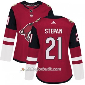 Dame Ishockey Arizona Coyotes Tröja Derek Stepan 21 Adidas 2017-2018 Vinröd Authentic